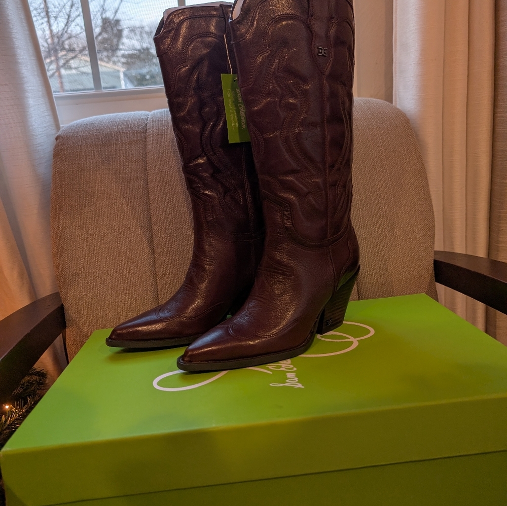 Sam Edelman Dark Brown Heeled Boots - Picture 3 of 12